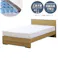 友澤木工 木製ボルトレスベッド パネルタイプ ナチュラル シングル 圧縮ロール片面ポケットコイルマットレス付 工具不要 簡単組立 ベッド ボルトレス 寮 ネジなし ベット 374-85-SW(172BDG) 【別送品】