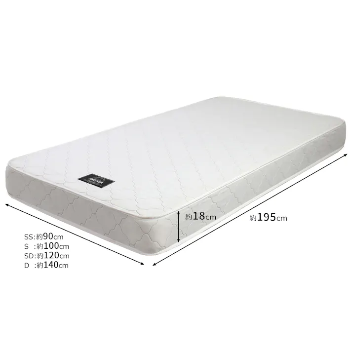 友澤木工 木製ボルトレスベッド パネルタイプ クラシックホワイト ダブル 日本製ボンネルコイルマットレス付 工具不要 簡単組立 ベッド ボルトレス 寮 ネジなし ベット 374-86-D(10816B) 【別送品】