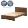 友澤木工 木製ボルトレスベッド パネルタイプ ウォルナット ダブル フレームのみ 工具不要 簡単組立 ベッド ボルトレス 寮 ネジなし ベット 374-87-D 【別送品】
