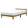 友澤木工 木製プレインベッド ヘッドボードタイプ ナチュラル シングル ボンネルコイルマットレス コンセント付き シンプル ベッド 組立簡単 マット付き 北欧風 ベット E379(001)-85-SW(108165) 【別送品】