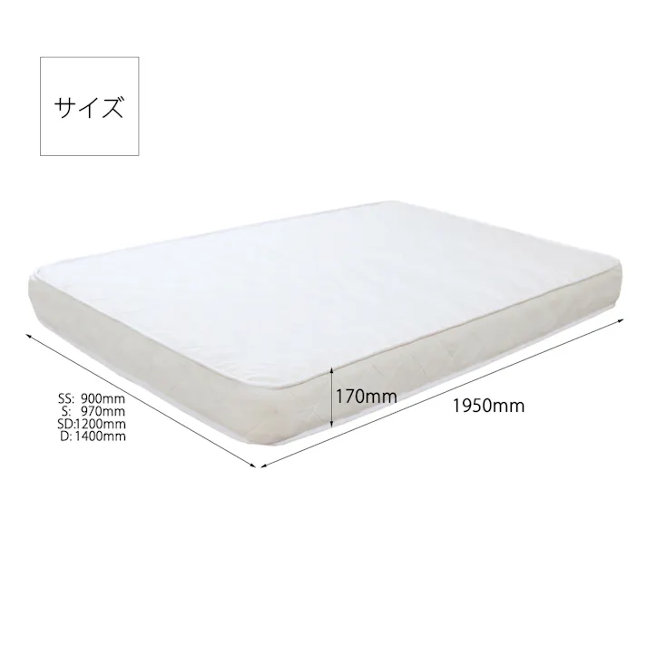 圧縮ロールポケットコイルマットレス ダブル マットレス単体 マット ポケット ベッド 圧縮梱包 体圧分散 新生活 搬入簡単 MOD-172BDH【別送品】