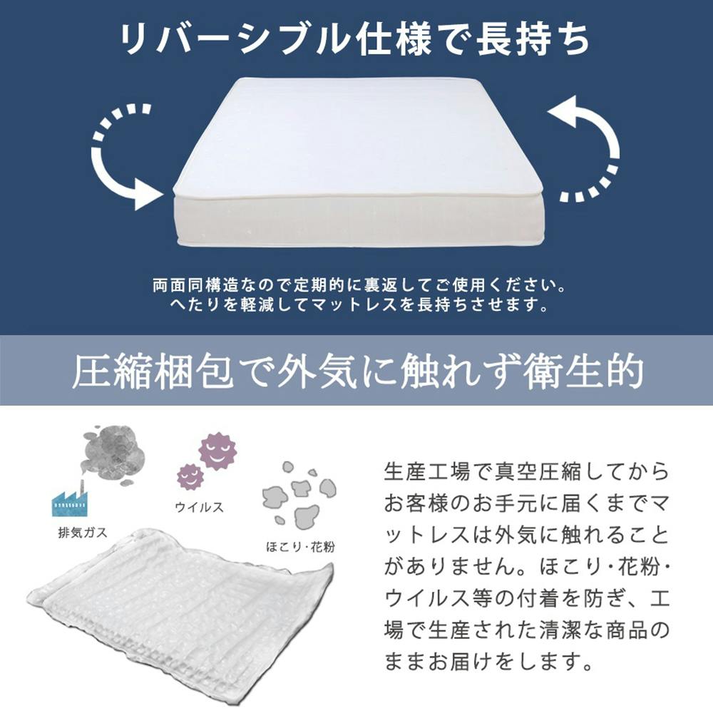 友澤木工 圧縮ロールポケット＆ボンネルマットレス セミシングル