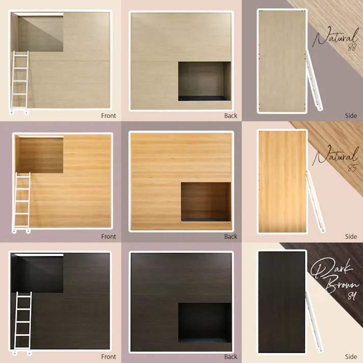 友澤木工 部屋を仕切れる 2段ベッド ナチュラル 本体のみ はしご付き プライバシー確保 ボックス 仕切り 寮 子供部屋 日本製2段ベッド 4570159139983 N397-88 【別送品】