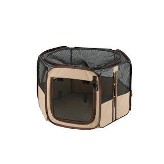 リッチェル たためるペットサークル75-75 ブラウン 4973655882511【別送品】