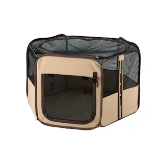 リッチェル たためるペットサークル90-90 ブラウン 4973655882610【別送品】