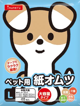 ペットライブラリー inuneru 紙オムツL48枚 4904879004533 ペット用オムツ ペットライブラリー inuneru 紙オムツL48枚 4904879004533 ペット用オムツ