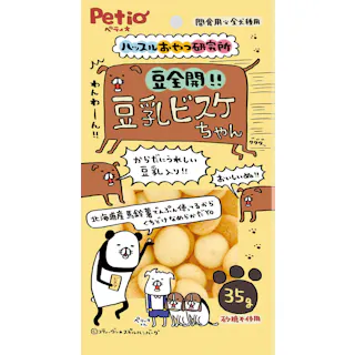 ハッスルおやつ研究所豆全開豆乳ビスケちゃん35g ドライスナック ビスケット 一口サイズ 3418653001【別送品】