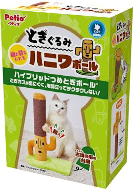ペティオ 猫用おもちゃ　とぎぐるみ　組み替えられるハニワポール 4903588271632【別送品】