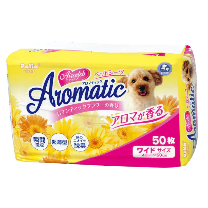 ペティオ エアセレブ アロマティック ペットシーツ ワイド50枚 4903588244100【別送品】