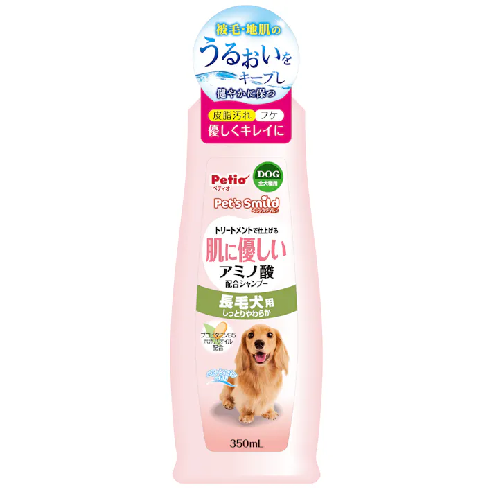 ペティオ ペッツスマイルド肌に優しいアミノ酸配合シャンプー長毛犬用350ML 4903588238543【別送品】