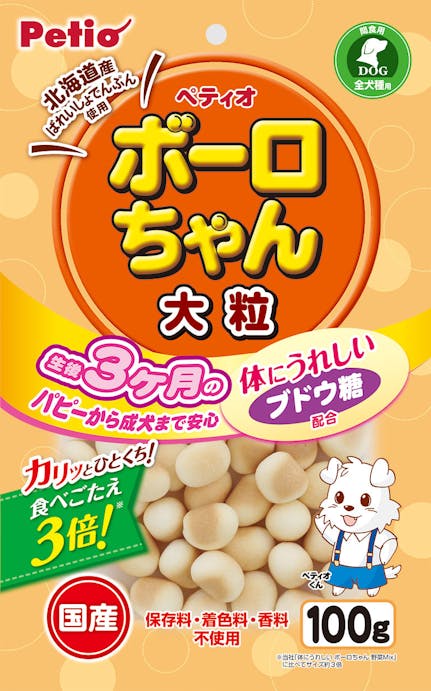 ペティオ 体にうれしい　ボーロちゃん　大粒１００ｇ 4903588138348【別送品】