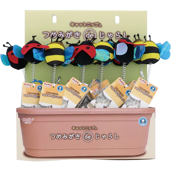 ペティオ 猫用おもちゃ つめみがきdeじゃらし ゆらゆらムシF 4903588267888【別送品】
