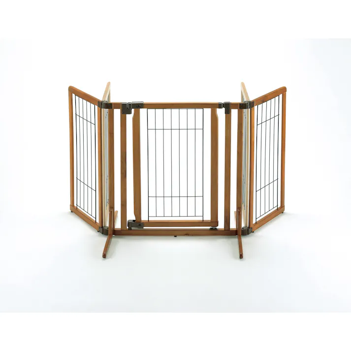 木製おくだけドア付ペットゲートHレギュラー ブラウン インテリア ペットゲート 調節可能 2800941001【別送品】