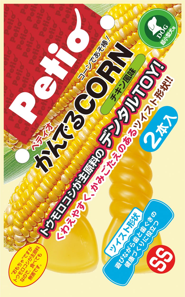 ペティオ かんでるCORNツイストチキン風味SS 4903588233807 デンタル玩具 ペティオ かんでるCORNツイストチキン風味SS 4903588233807 デンタル玩具