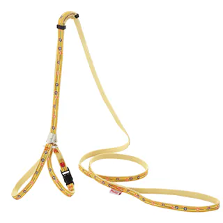 猫小町ハーネスリード 和桜イエロー リード 猫用ハーネス 簡単調節 3413618001【別送品】