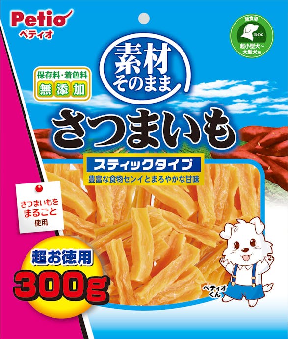 ペティオ 素材そのまま　さつまいも　スティックタイプ３００ｇ 4903588107320【別送品】