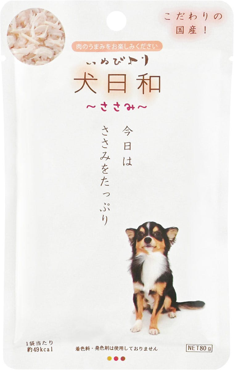 わんわん 犬日和レトルト ささみ80g 4532066003801 犬用ウェットフード(パウチ) わんわん 犬日和レトルト ささみ80g 4532066003801 犬用ウェットフード(パウチ)