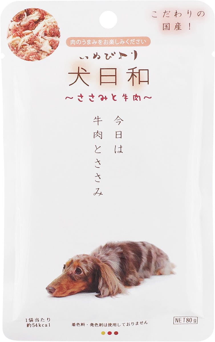 わんわん 犬日和レトルト ささみと牛肉80g 4532066003818 犬用ウェットフード(パウチ) わんわん 犬日和レトルト ささみと牛肉80g 4532066003818 犬用ウェットフード(パウチ)