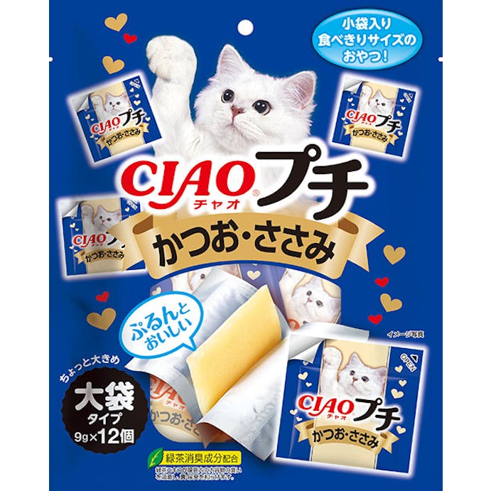 いなばペットフード CIAOプチ かつお・ささみ 大袋タイプ9g×12個 4901133549953 3753158001【別送品】