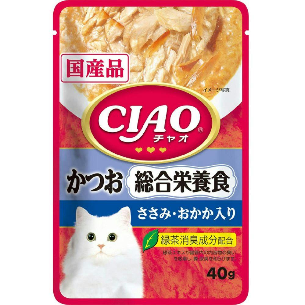 いなば CIAOパウチ 総合栄養食 かつお ささみ・おかか入り40g チャオ 国産 4901133614392 3752587001 猫用ウェットフード(パウチ) いなば CIAOパウチ 総合栄養食 かつお ささみ・おかか入り40g チャオ 国産 4901133614392 3752587001 猫用ウェットフード(パウチ)