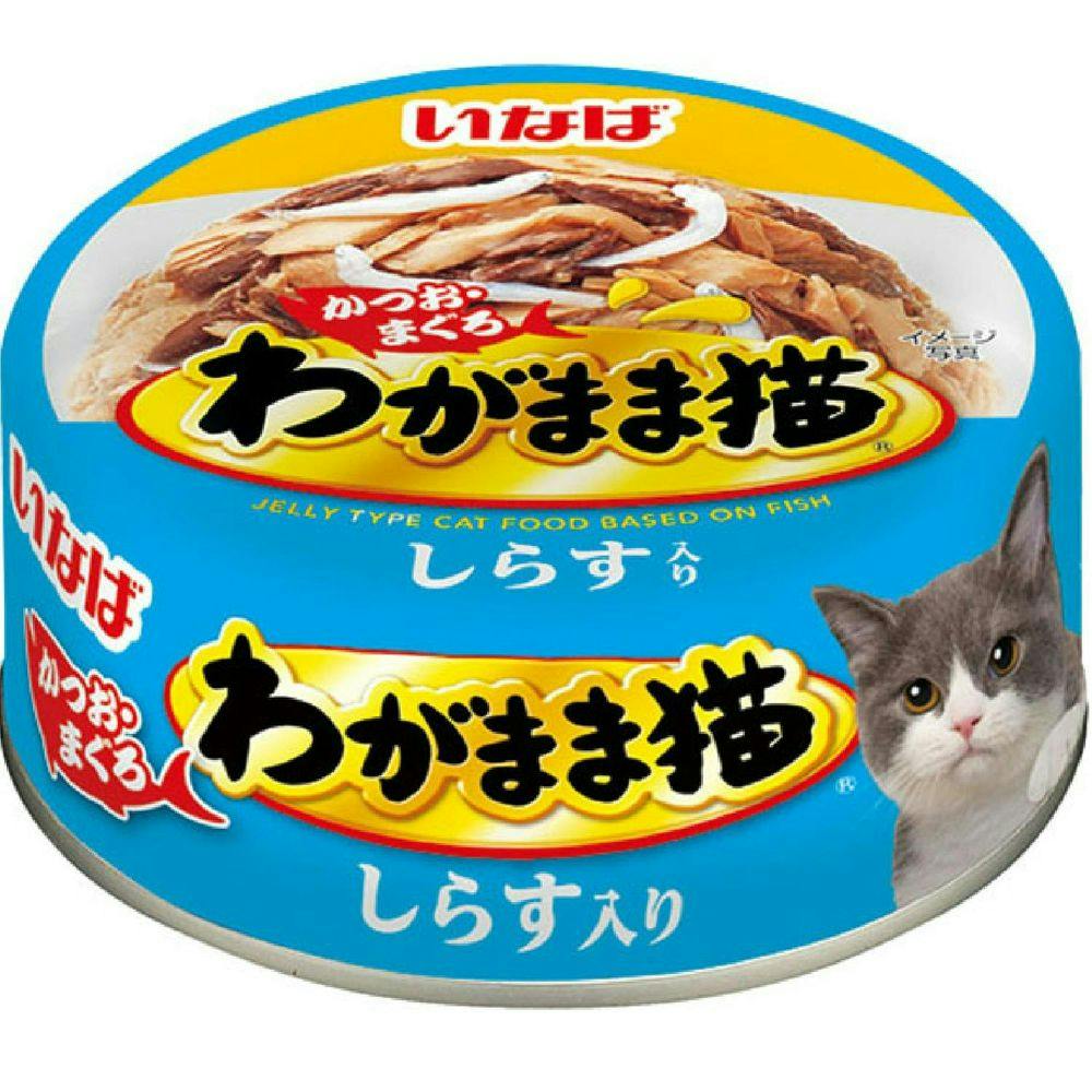 いなば わがまま猫 しらす入りかつお・まぐろ115g 4901133700668 3751891001 猫用ウェットフード(缶) いなば わがまま猫 しらす入りかつお・まぐろ115g 4901133700668 3751891001 猫用ウェットフード(缶)