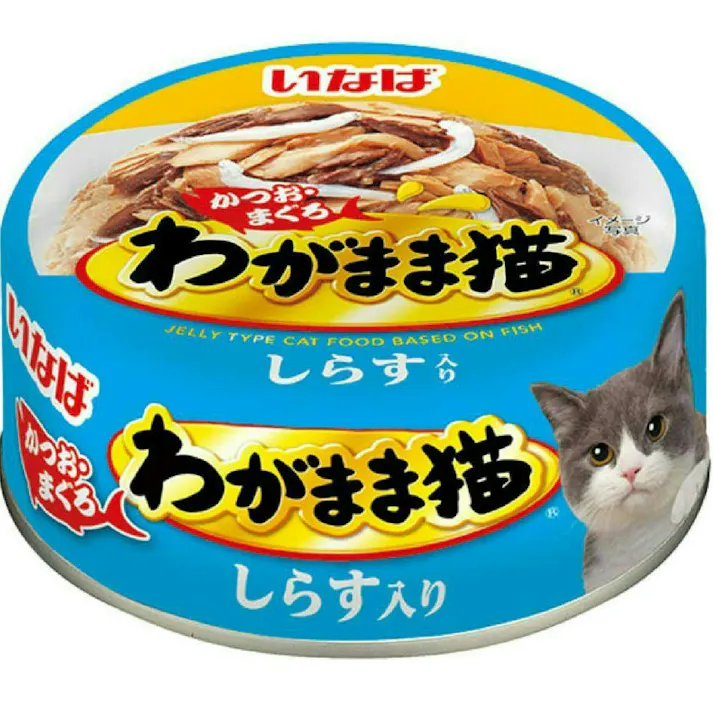 いなば わがまま猫 しらす入りかつお・まぐろ115g パウチ フレーク ウェットフード 3751891001【別送品】