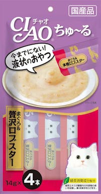 いなばペットフード チャオちゅーる まぐろ&贅沢ロブスター14g×4 4901133718922 3752184001【別送品】