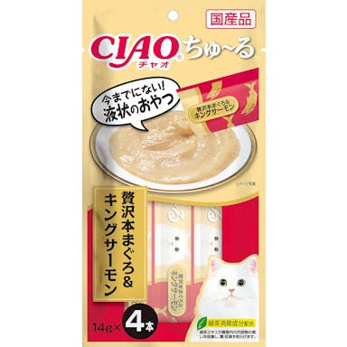 いなばペットフード CIAOちゅーる 贅沢本まぐろ&キングサーモン14g×4P 4901133719691 3753242001【別送品】