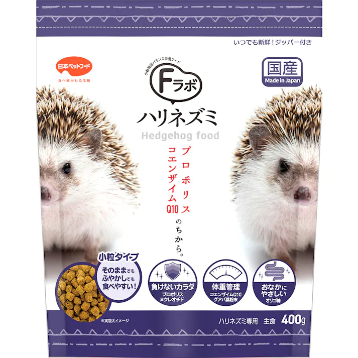 Fラボ 日本ペットフード小動物事業部 ハリネズミ 400g(200g×2個) 1750058001 JANコード:4951761553013【別送品】