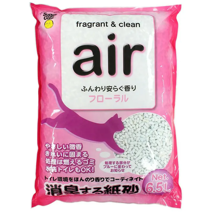 スーパーキャット air フローラル 6.5L 猫砂 紙砂 消臭 2251116001【別送品】