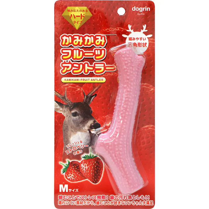 かみかみフルーツ スーパーキャット アントラー ストロベリー M 噛むおもちゃ デンタルトイ 耐久性 2251376001【別送品】