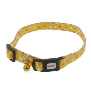 ペティオ CAT COLLAR ハートカラー イエロー 猫用首輪 おしゃれ 安全バックル 3416919001【別送品】