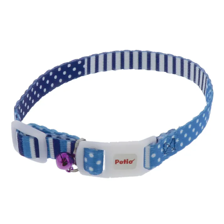 ペティオ CAT COLLAR ボーダードットカラー ブルー 3416924001【別送品】