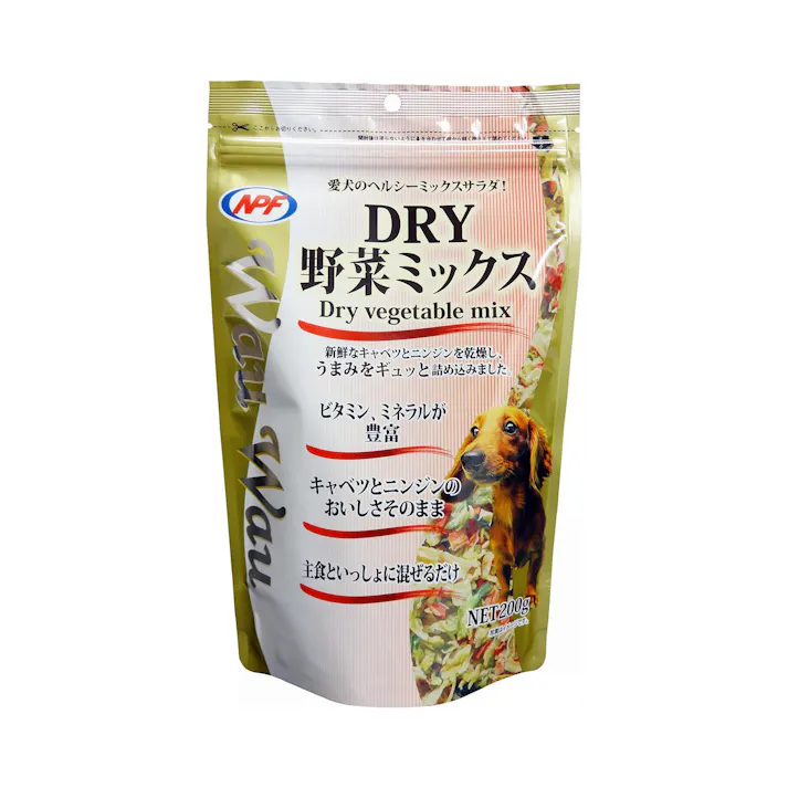 WauWau ナチュラルペットフーズ DRY野菜ミックス 200g 4100624001 JANコード:4932804701318【別送品】