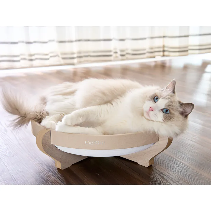 GariGari ガリガリスイート ラウンド ウォームグレージュ 爪とぎ 段ボール インテリア 1900069001【別送品】