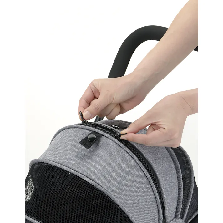 リッチェル ペットカート ミニモ グレー 2801008001【別送品】