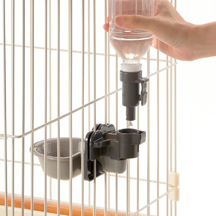 キャットウォーターディッシュ S グレー ペットボトル 取り付け型 給水器 2801281001【別送品】