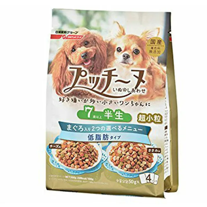 【ケース販売】ペットライン いぬのしあわせ プッチーヌ 7歳以上用 低脂肪 200g(1ケース12個入り) 低脂肪 半生 国産 1020714012【別送品】