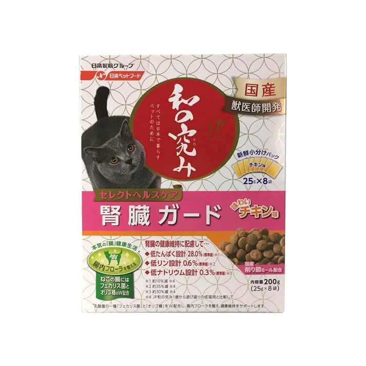 【ケース販売】ペットライン ジェーピースタイル 和の究み セレクトヘルスケア 腎臓ガード チキン味 200g(1ケース12個入り) 健康維持 尿路ケア ドライフード 1020791012【別送品】