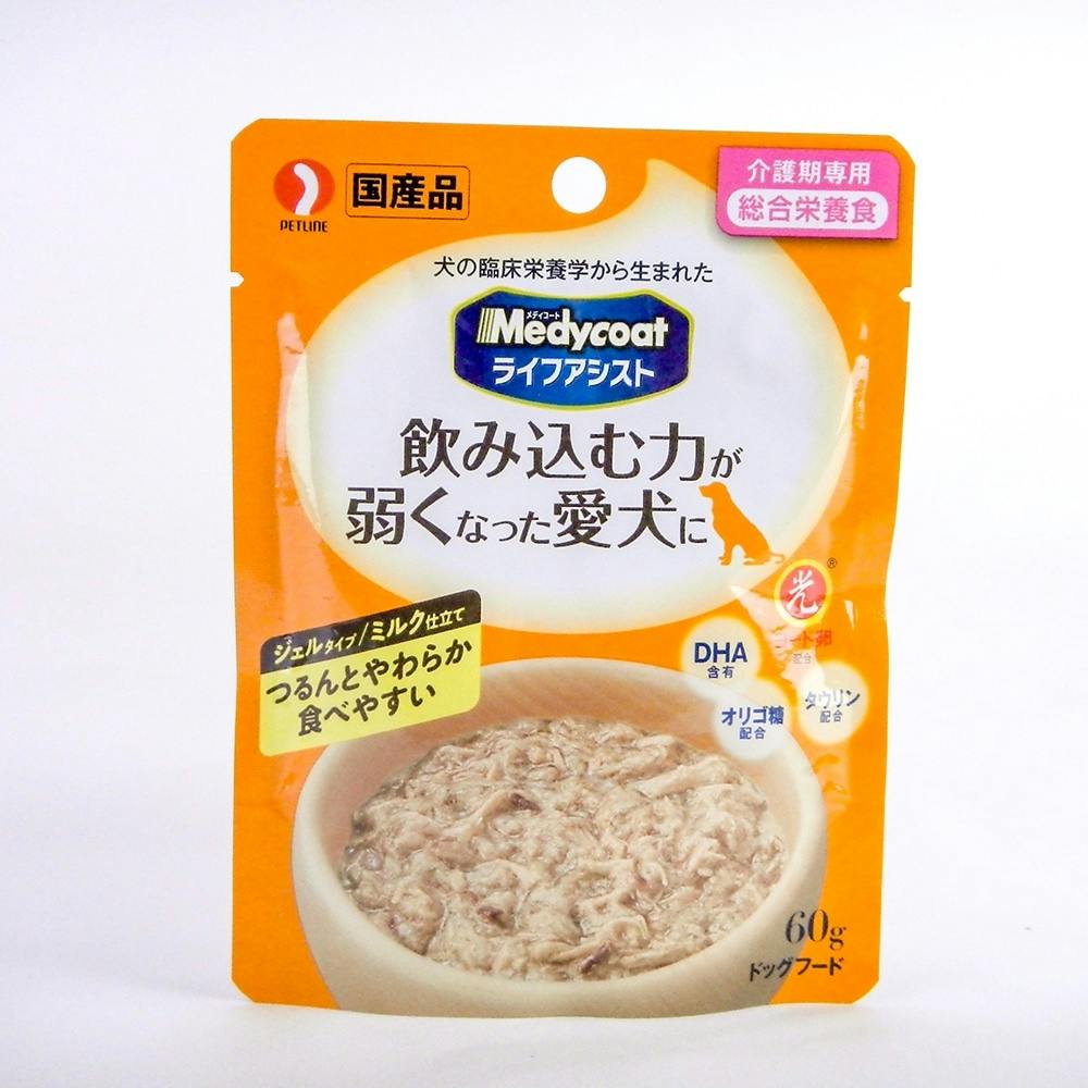 ペットラインライフアシスト ジェルタイプ ミルク仕立て60g(1ケース48個入り)1040723048 犬用ウェットフード(パウチ) ペットラインライフアシスト ジェルタイプ ミルク仕立て60g(1ケース48個入り)1040723048 犬用ウェットフード(パウチ)