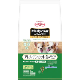 【ケース販売】ペットライン メディコートアドバンス アレルゲンカット 魚&えんどう豆 1歳から 500g×4袋(1ケース4個入り)1041102004【別送品】