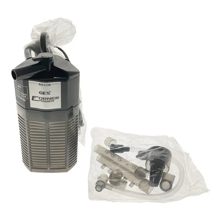 【ケース販売】GEX コーナーパワーフィルター1 ブラック コーナーですっきりろ過 水容量25L以下 淡水・海水両用(1ケース12個入り) 1743790012【別送品】