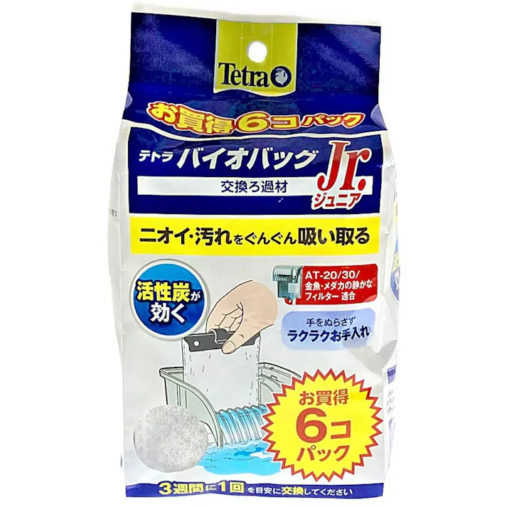 【ケース販売】テトラ バイオバッグJr. 交換ろ過材 6コパック(1ケース16個入り) 3360770016【別送品】