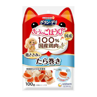 【ケース販売】ユニ・チャーム グラン・デリ きょうのごほうび ささみのたら巻 100g(1ケース36個入り)3480418036【別送品】