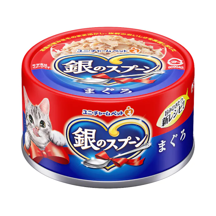 【ケース販売】ユニ・チャーム 銀のスプーン 缶 まぐろ 70g(1ケース48個入り) 缶詰 ウェットフード まぐろ 3480792048【別送品】