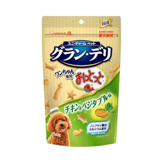 【ケース販売】ユニ・チャーム グラン・デリ ワンちゃん専用おっとっと チキン&ベジタブル味 50g(1ケース36個入り) 犬おやつ ドライスナック チャック付き 3481633036【別送品】