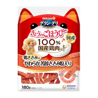 【ケース販売】ユニ・チャーム グラン・デリ きょうのごほうび 鶏ささみのやわらか芳醇ささみ粒入り 180g(1ケース36個入り)3481686036【別送品】