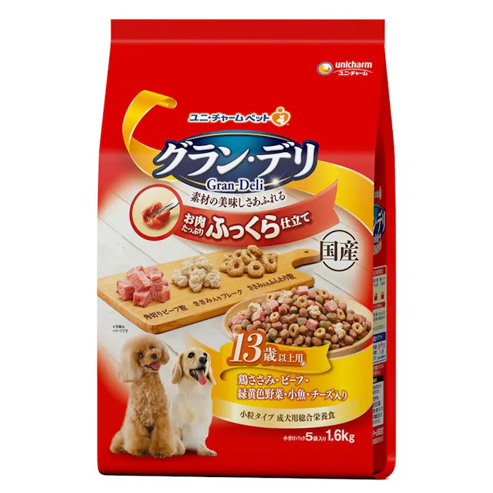 【ケース販売】グラン・デリ ふっくら仕立て 13歳以上用 1.6kg(1ケース4個入り) 半生タイプ シニア セミモイスト 3481887004【別送品】