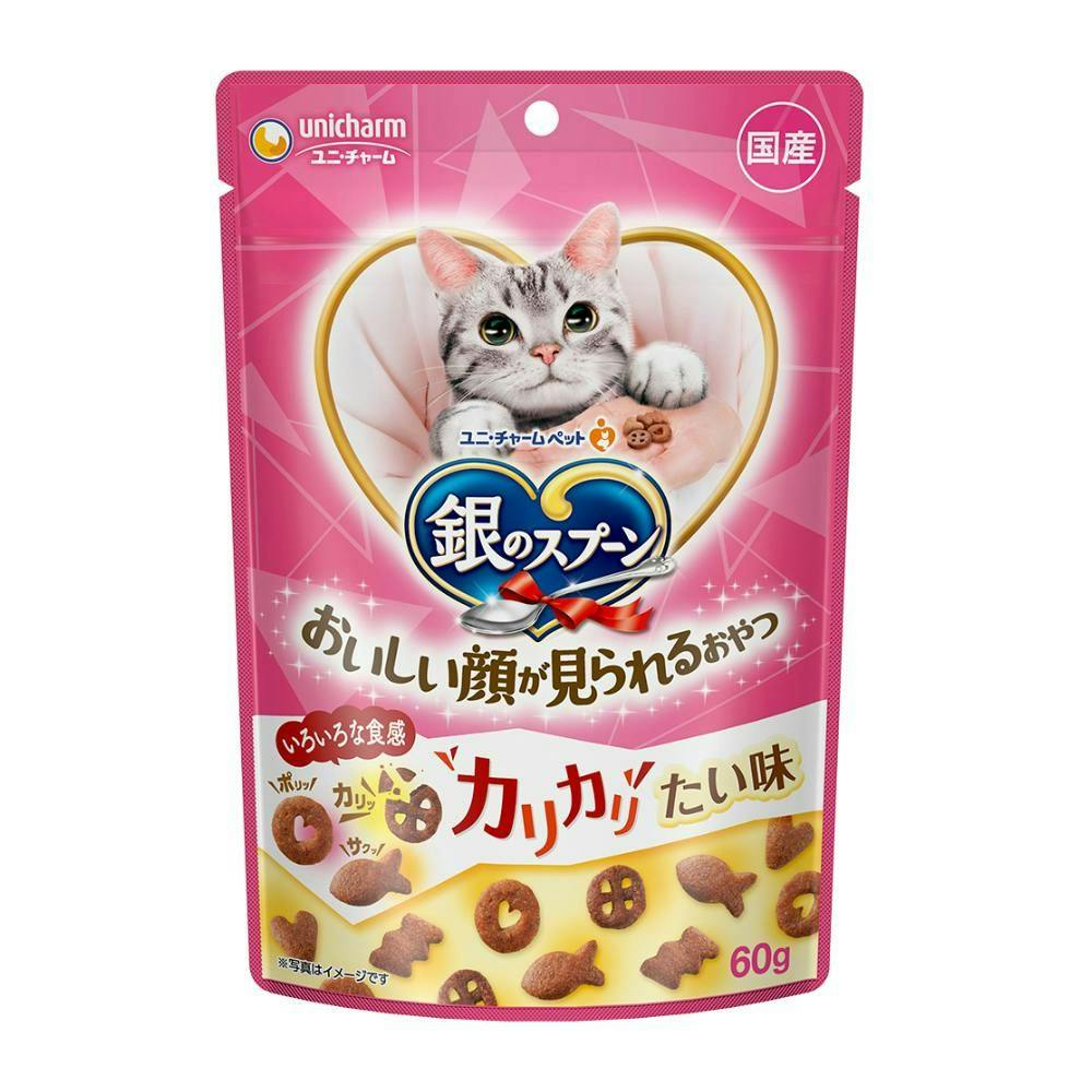 ユニ・チャーム銀スプおいしい顔おやつカリカリたい60g(1ケース30個入り)3482255030 ペースト・ウェットタイプおやつ(猫) ユニ・チャーム銀スプおいしい顔おやつカリカリたい60g(1ケース30個入り)3482255030 ペースト・ウェットタイプおやつ(猫)