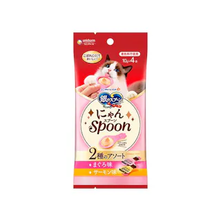 【ケース販売】ユニ・チャーム 三ツ星にゃんSpoon2種まぐろ&サーモン40G(1ケース48個入り)3482316048【別送品】